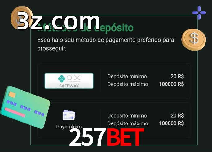 O cassino 257BETbet oferece uma grande variedade de métodos de pagamento