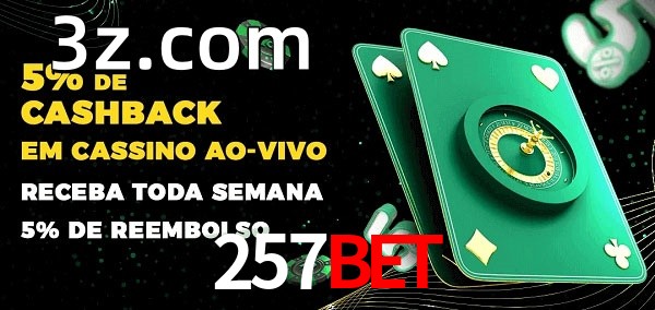 Promoções do cassino ao Vivo 257BET